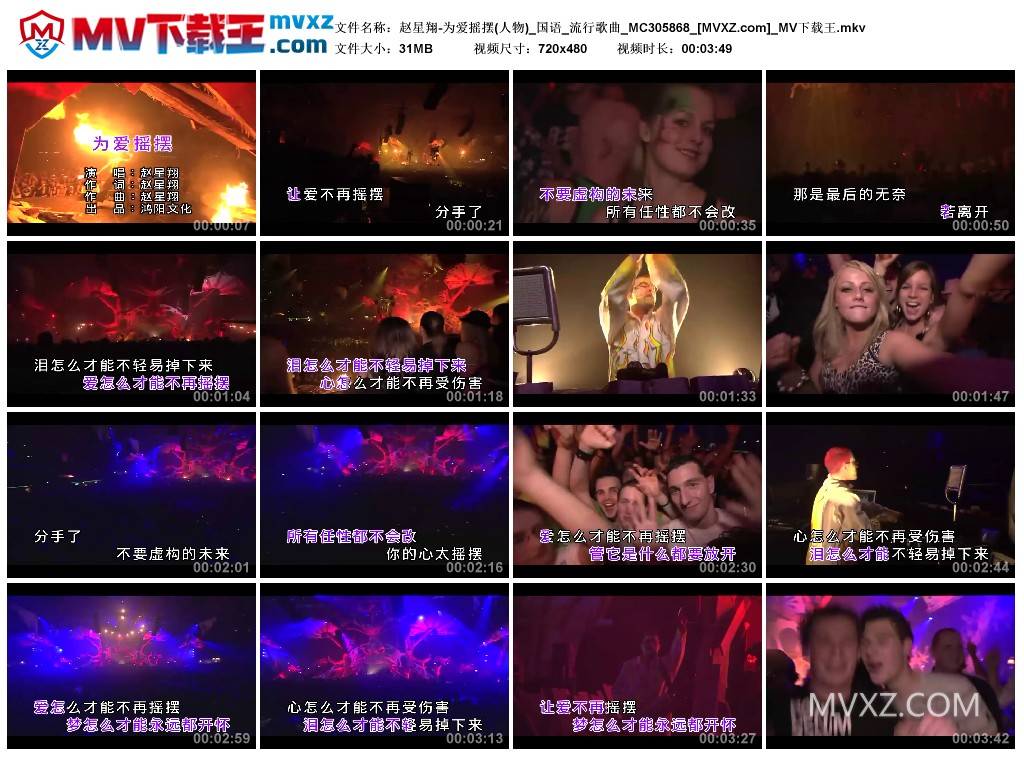 赵星翔-为爱摇摆(人物)_国语_流行歌曲_MC305868